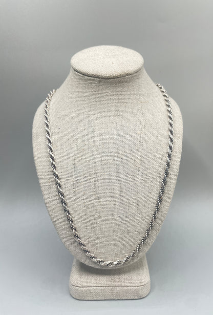 Silver Rope Chain (24 Inches)