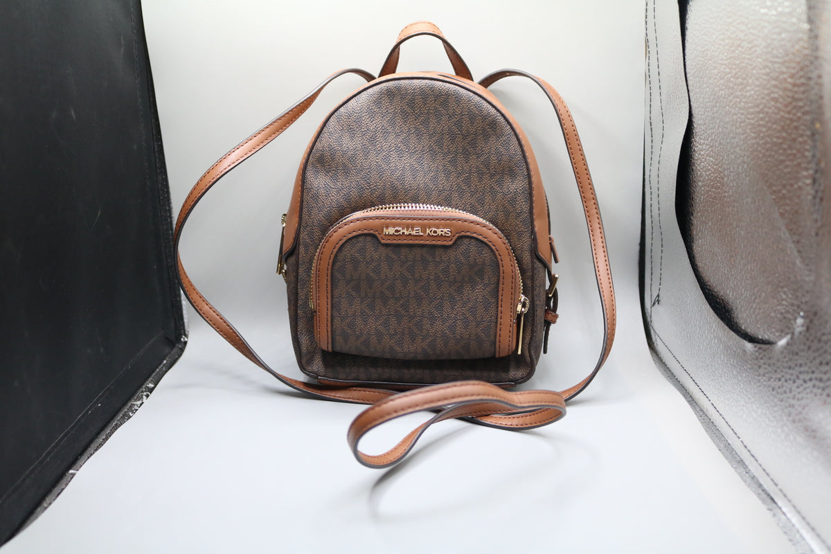 Michael Kors Two Tone Monogram Backpack