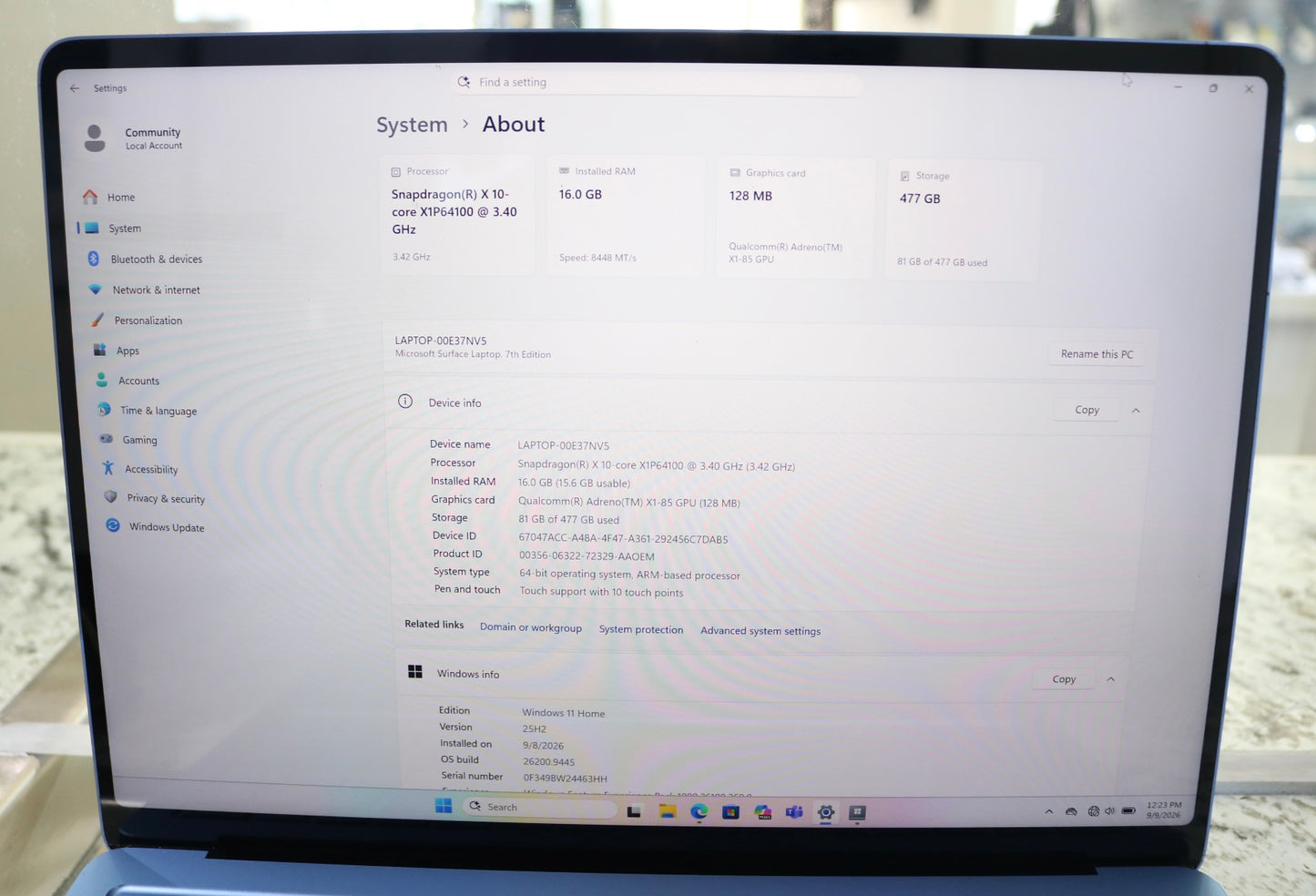 Surface Laptop 7th Edition Model 2036