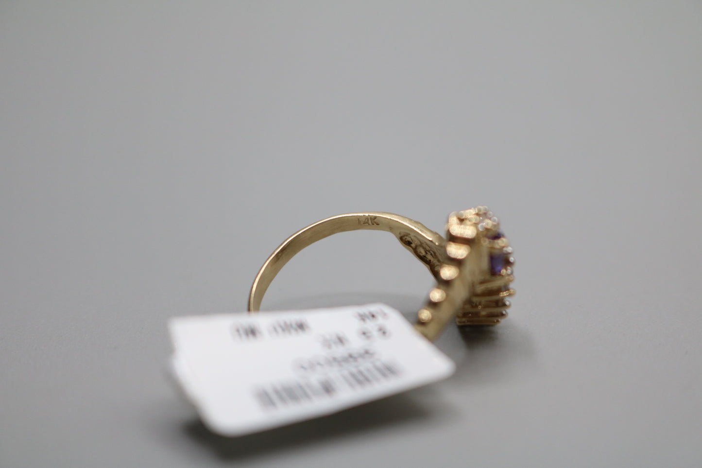 14K Yellow Gold Fancy Bypass Purple Tourmaline Ring (Size 8 1/4)