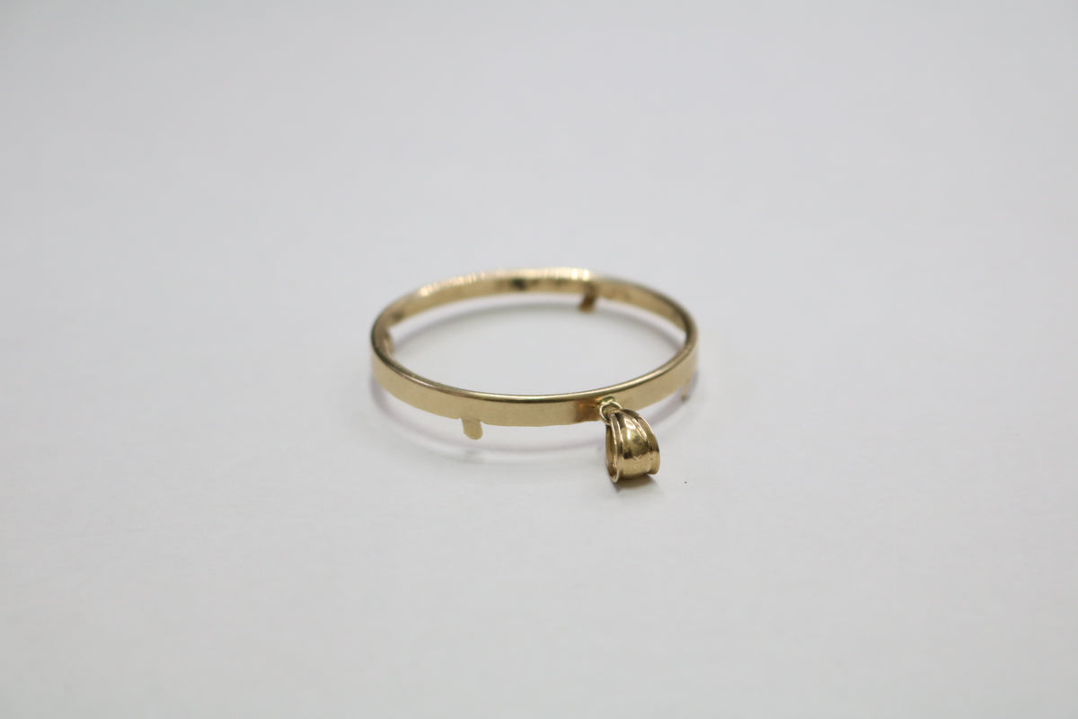 14K Yellow Gold Coin Bezel (Can Fit a Centenario Coin)