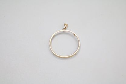 14K Yellow Gold Coin Bezel (Can Fit a Centenario Coin)
