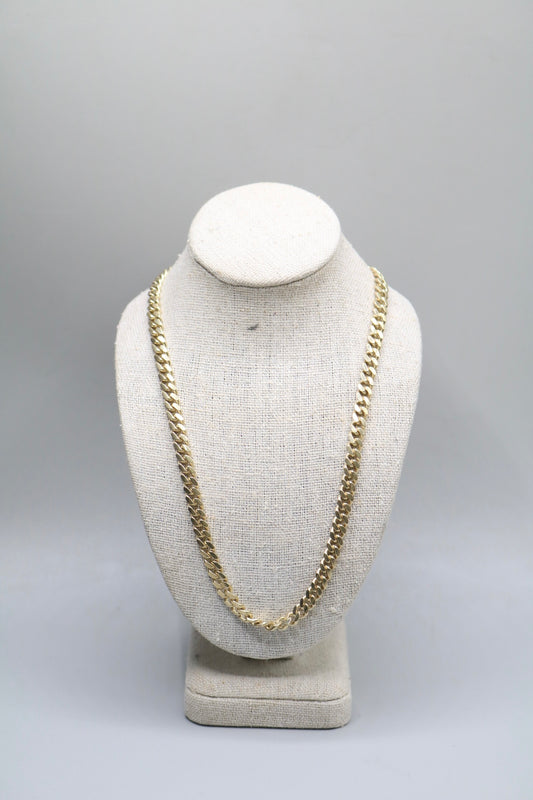 14K Yellow Gold Curb Chain (24 Inches) (No Shipping)