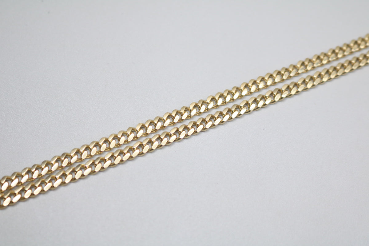 14K Yellow Gold Curb Chain (24 Inches) (No Shipping)