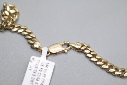 14K Yellow Gold Curb Chain (24 Inches) (No Shipping)