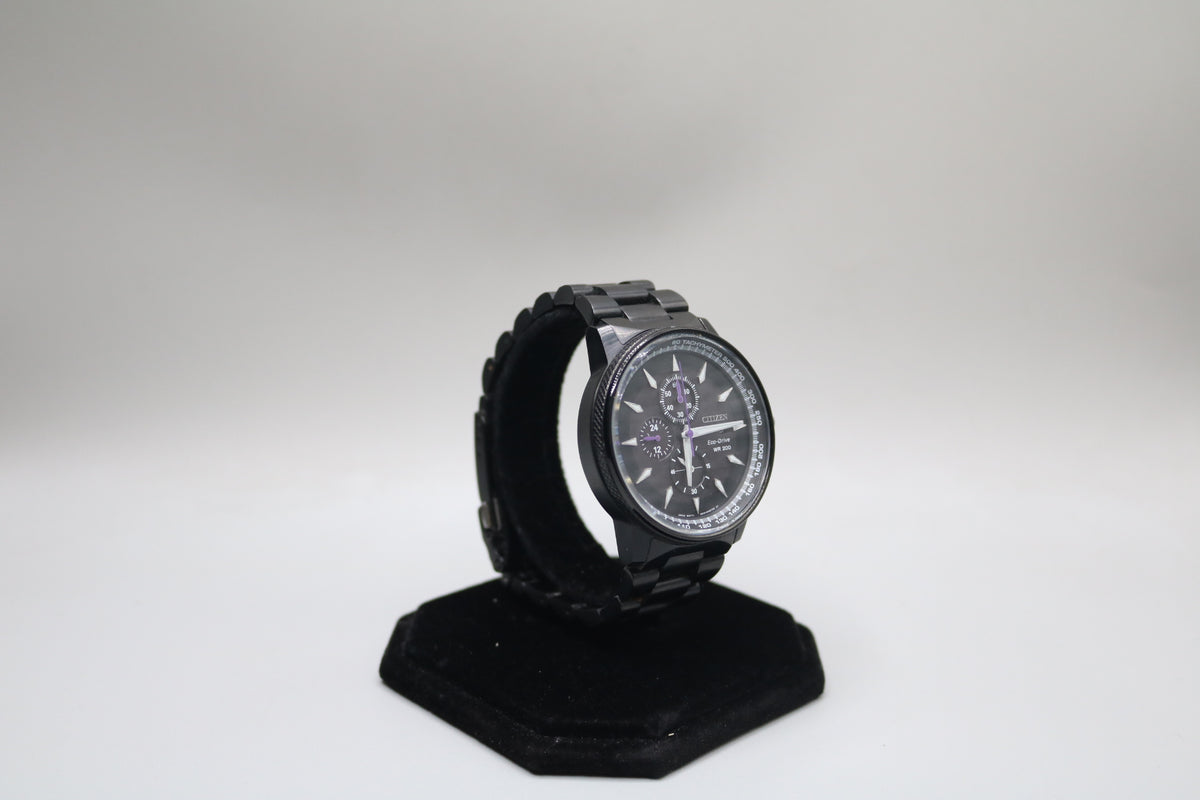 Citizen Men's Black Panther Marvel Eco-Drive Chronograph Watch 42MM CA0297-52W