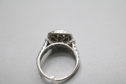 10k White Gold Diamond Cluster Ring (9 & 1/4's)