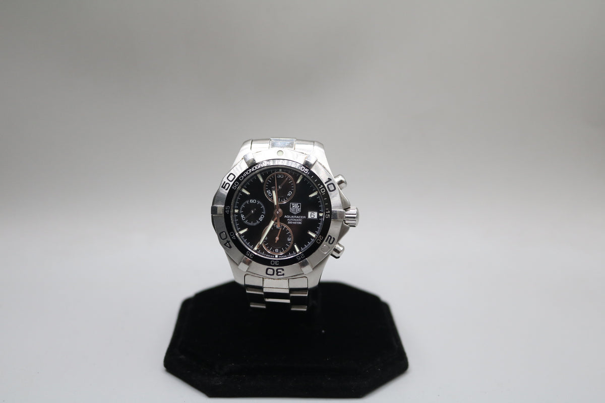 TAG HEUER 42MM Aqua Racer CAF2110 Chronograph Date Automatic Men's Watch