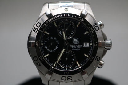 TAG HEUER 42MM Aqua Racer CAF2110 Chronograph Date Automatic Men's Watch