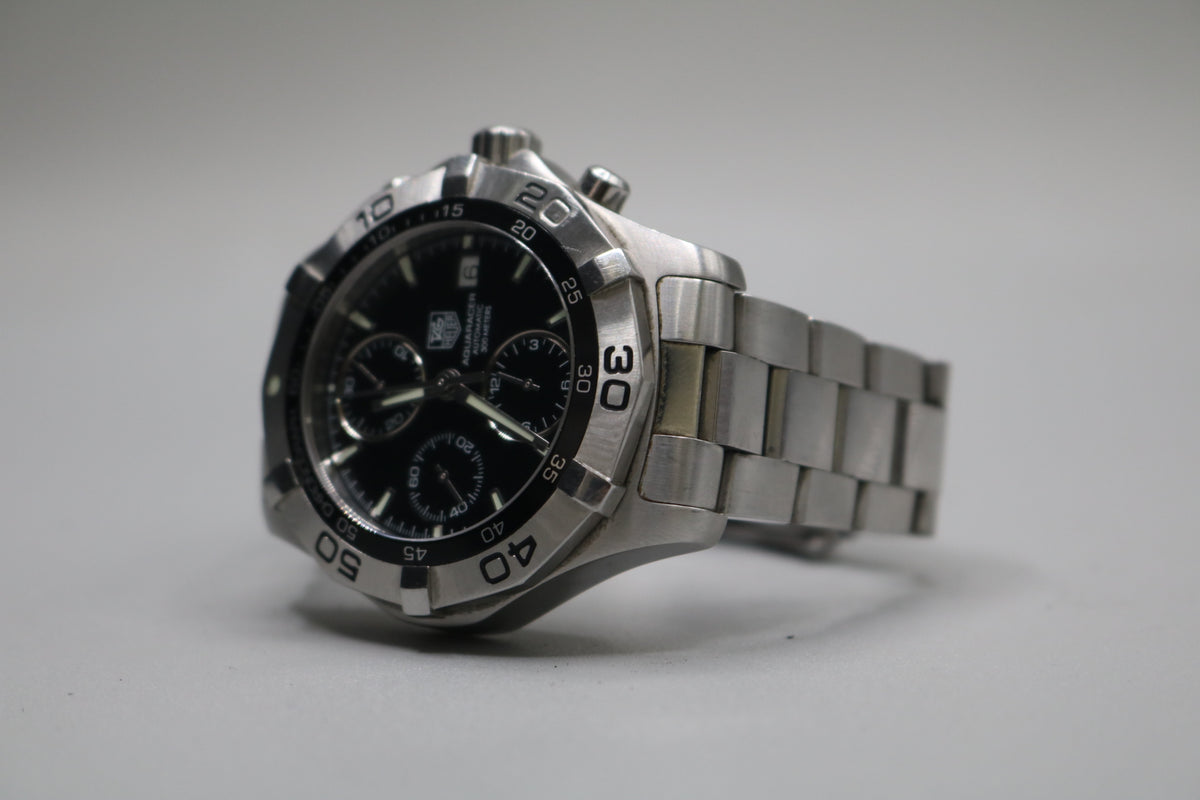 TAG HEUER 42MM Aqua Racer CAF2110 Chronograph Date Automatic Men's Watch