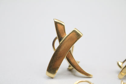 Tiffany & Co. Picasso 18K Yellow Gold Vintage Graffiti X Earrings