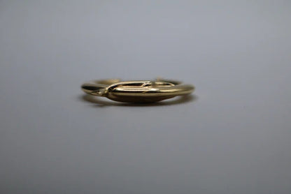 14k Yellow Gold Dolphin Hoop Earring