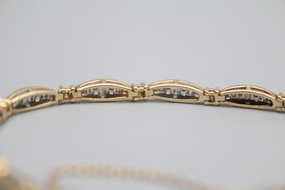 10K Yellow Gold Diamond Tennis Bracelet (2.00 CTW) (17 cm)