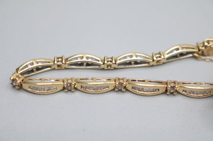 10K Yellow Gold Diamond Tennis Bracelet (2.00 CTW) (17 cm)