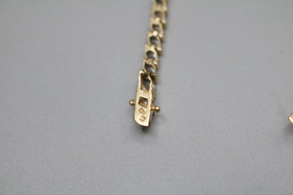 14K Yellow Gold Tennis Bracelet W/ Cubic Zirconia (Size 8)