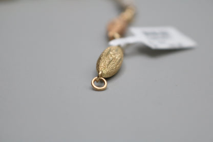 14K Three Tone Fancy Bracelet (Length 7 1/2 Inches)