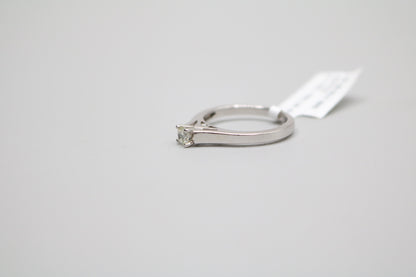 14K White Gold Solitaire Ring 0.21CTW (Size 7)