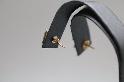 10K Yellow Gold Square Shaped Cluster Earrings (1.7 Grams)