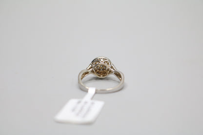 14K Two Tone Engagement Ring with Diamonds (0.55 CTW) (Size 5 3/4)