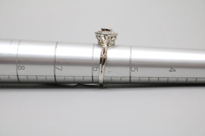14K Two Tone Engagement Ring with Diamonds (0.55 CTW) (Size 5 3/4)