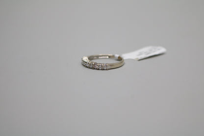 14K White Gold Channel Diamond Band Ring (Size 4 3/4)