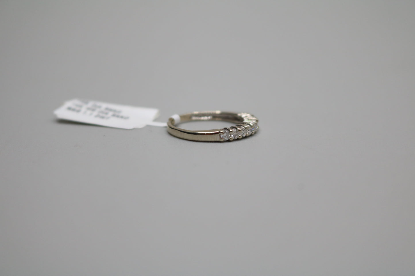 14K White Gold Channel Diamond Band Ring (Size 4 3/4)