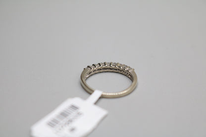 14K White Gold Channel Diamond Band Ring (Size 4 3/4)
