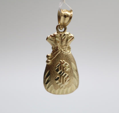 10K Yellow Gold Money Bag Charm