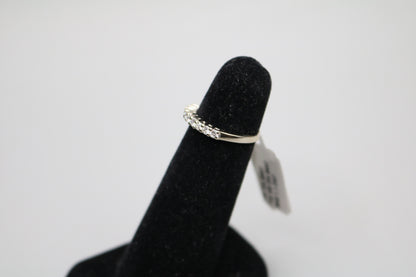 14K White Gold Channel Diamond Band Ring (Size 4 3/4)