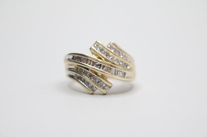 10K Yellow Gold Lady's Diamond Cocktail Ring (Size 6 1/2)