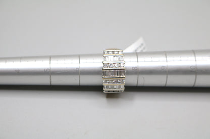 14K Two Tone Gold 7 Row Diamond Ring (1.48 CTW) (Size 7 & 1/4)