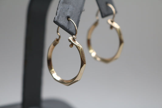 10K Yellow Gold Hoop Earrings