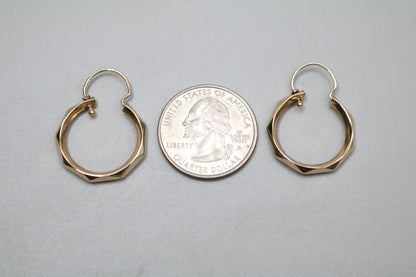 10K Yellow Gold Hoop Earrings