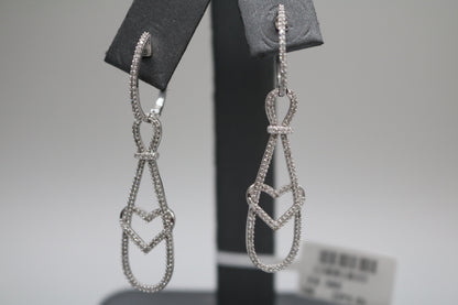 14K White Gold Fancy Diamond Earrings (2.38CTW) (Local Purchase Only)