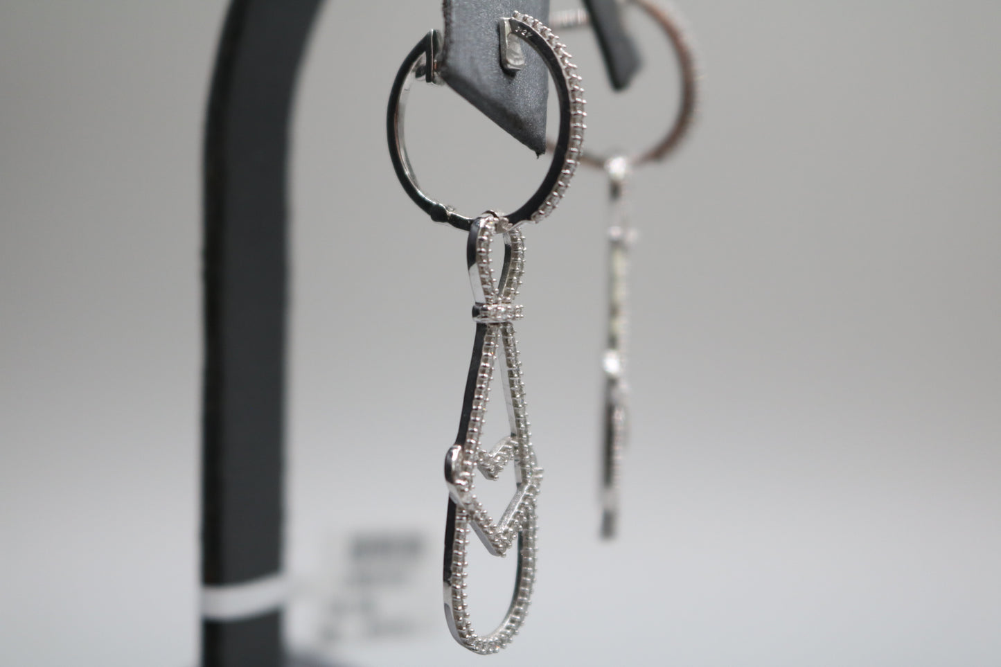 14K White Gold Fancy Diamond Earrings (2.38CTW) (Local Purchase Only)