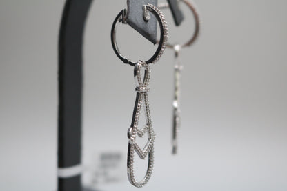 14K White Gold Fancy Diamond Earrings (2.38CTW) (Local Purchase Only)