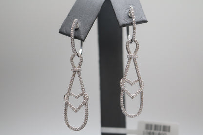 14K White Gold Fancy Diamond Earrings (2.38CTW) (Local Purchase Only)