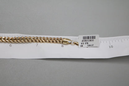 10K Yellow Gold Franco Bracelet (8.75 Inches)