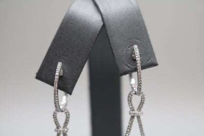 14K White Gold Fancy Diamond Earrings (2.38CTW) (Local Purchase Only)