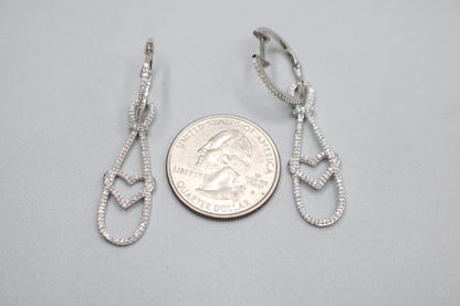 14K White Gold Fancy Diamond Earrings (2.38CTW) (Local Purchase Only)