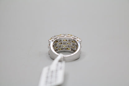 Sterling Silver Multi-Color Cluster Ring (Size 4 3/4)
