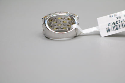 Sterling Silver Multi-Color Cluster Ring (Size 4 3/4)