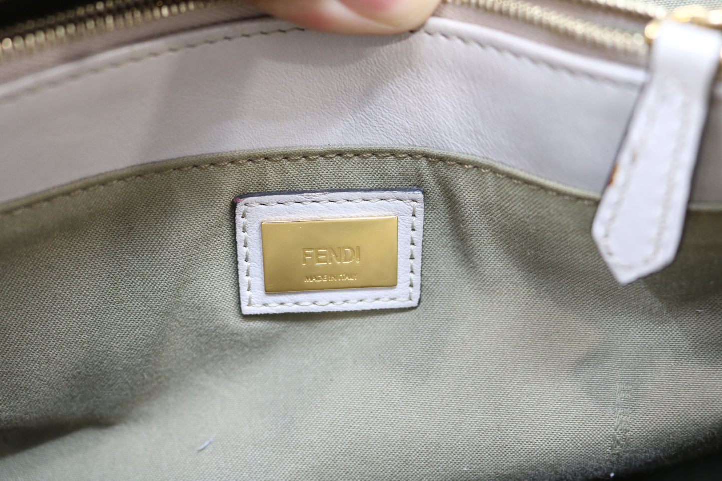 Fendi Monster 2jours Bag Vitello Elite Petite Multicolor Grigio Polvere