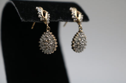 10K Yellow Gold Diamond Teardrop Earrings (0.21 CTW)