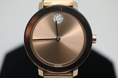 Movado Bold Evolution Carnation Gold Rose Gold Steel Women's Watch 3600639