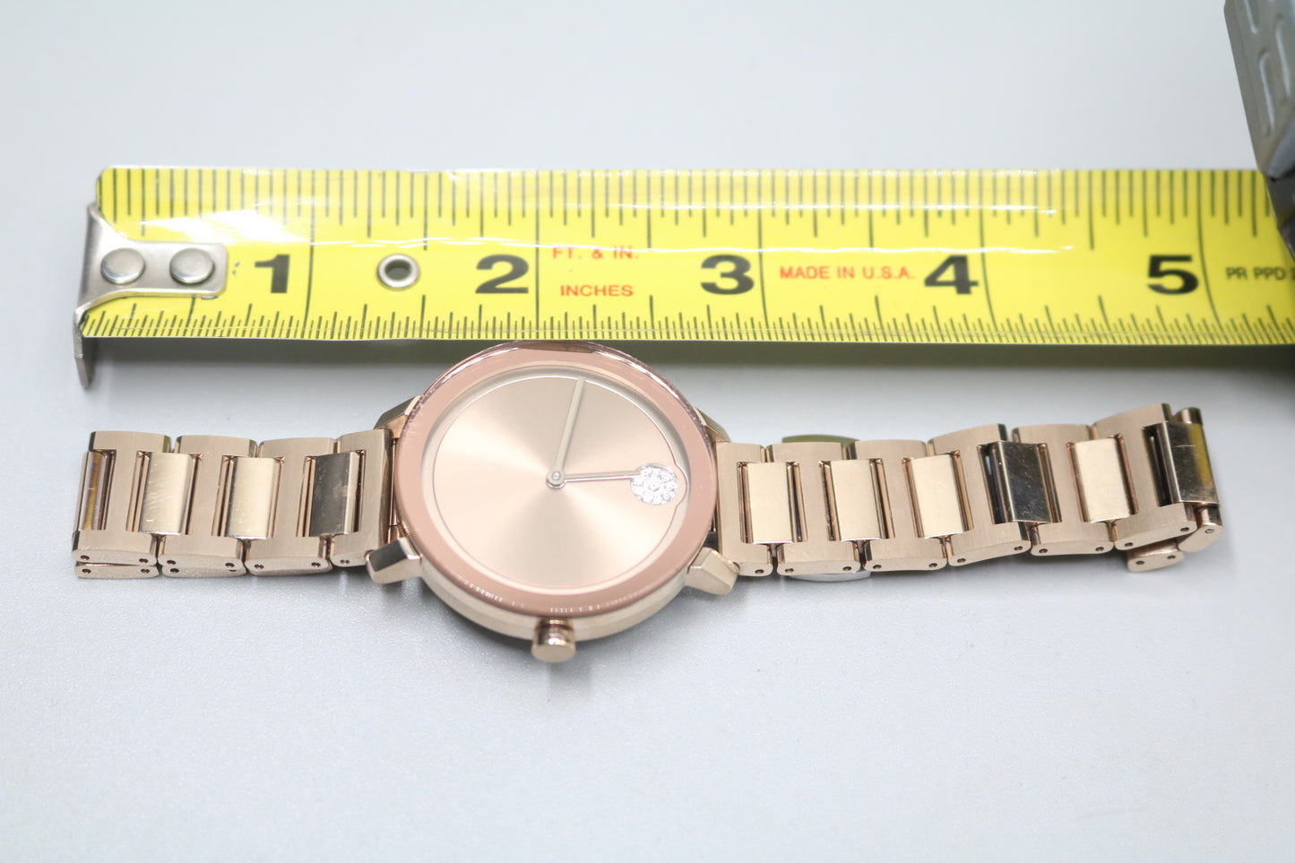 Movado Bold Evolution Carnation Gold Rose Gold Steel Women's Watch 3600639