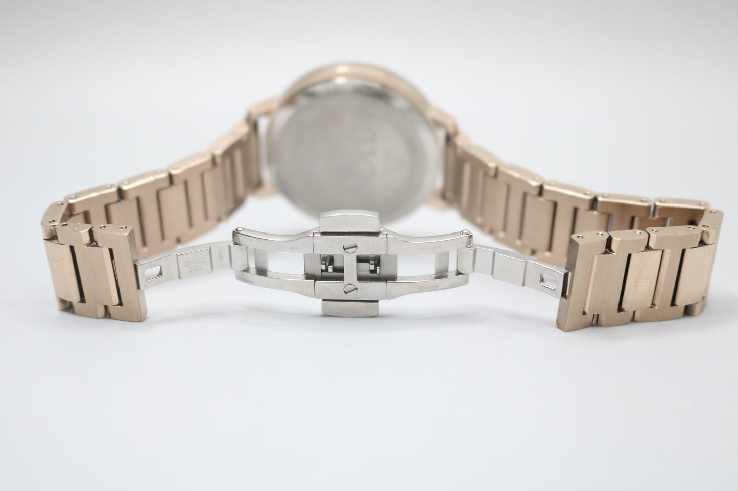 Movado Bold Evolution Carnation Gold Rose Gold Steel Women's Watch 3600639