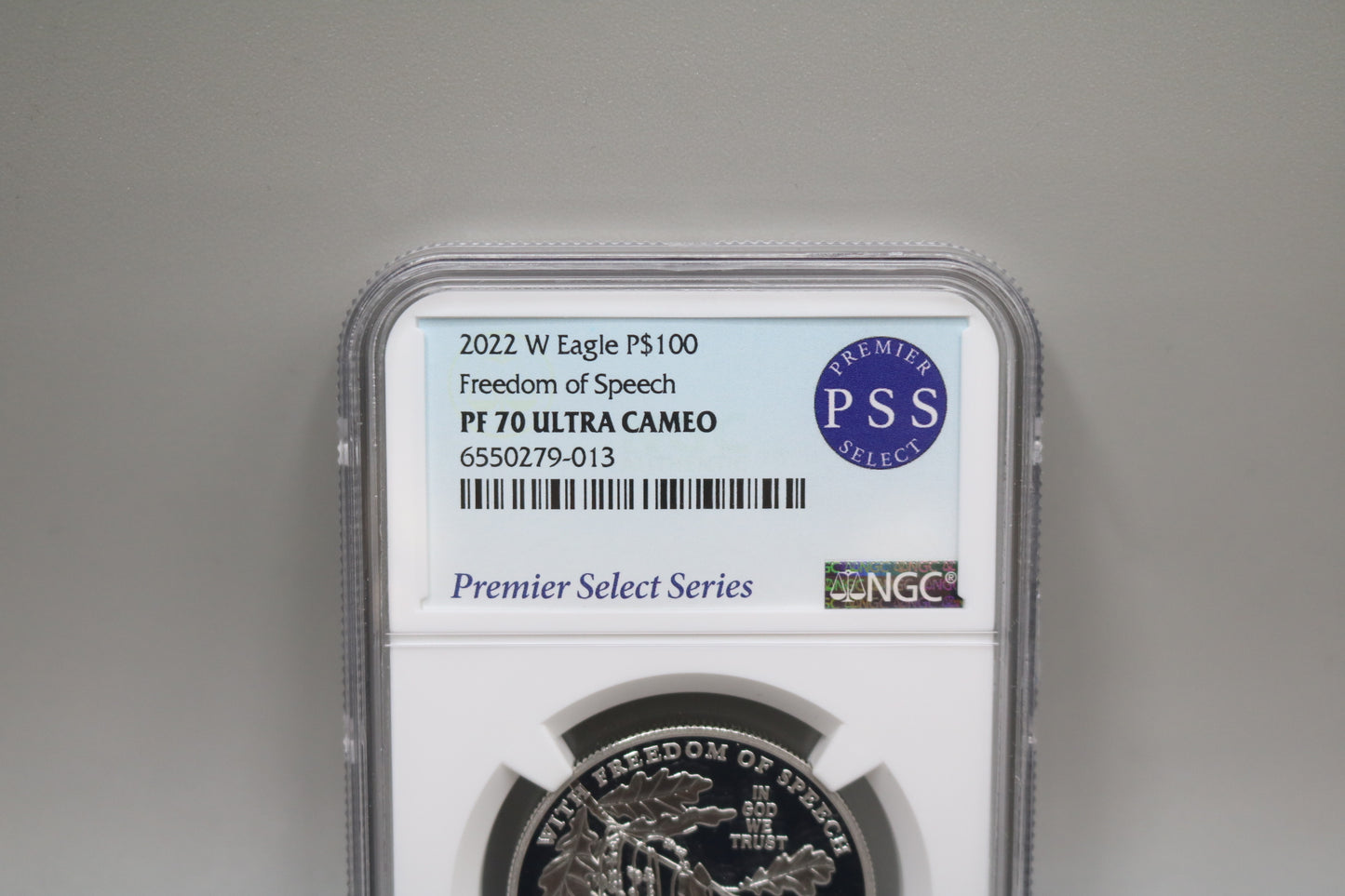 2022 W Eagle P$100 Freedom of Speech PF 70 Ultra Cameo