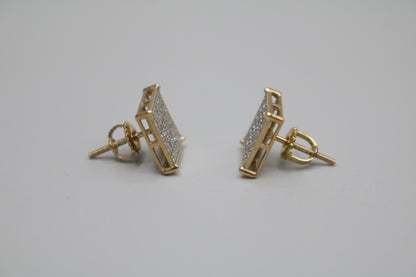 10K Yellow Gold Stud Earrings ( .29 CTW)