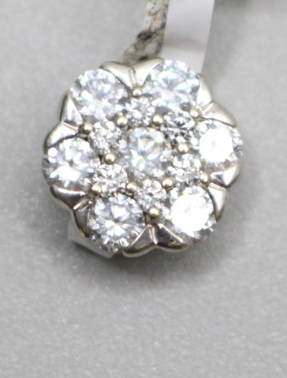 14K White Gold Lab-Grown Diamond Charm (0.88 CTW) (1.9 Grams)